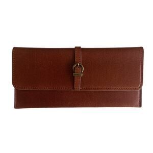 MW Most Wanted Brown Leather Wallet Womens Envelope Classic